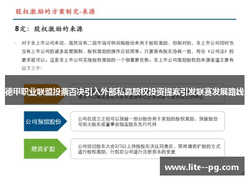 德甲职业联盟投票否决引入外部私募股权投资提案引发联赛发展路线